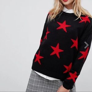 QED London Star Crew Neck Sweater